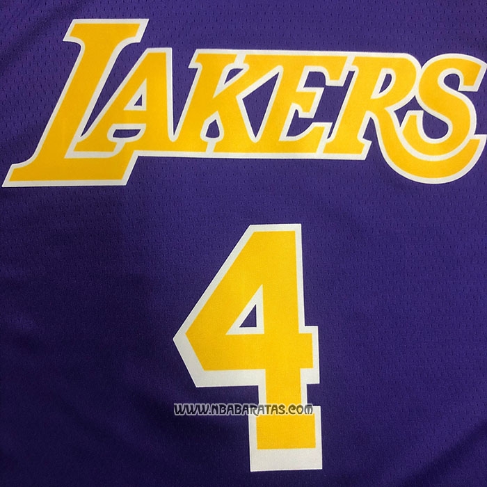 Camiseta Los Angeles Lakers Rajon Rondo #4 Statement Edition 2021-22 Violeta